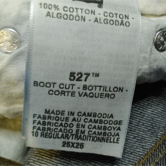 Levi's Straus 527 Boot Cut Dark Wash Cotton Waist 25 Length 25 - Picture 11 of 14